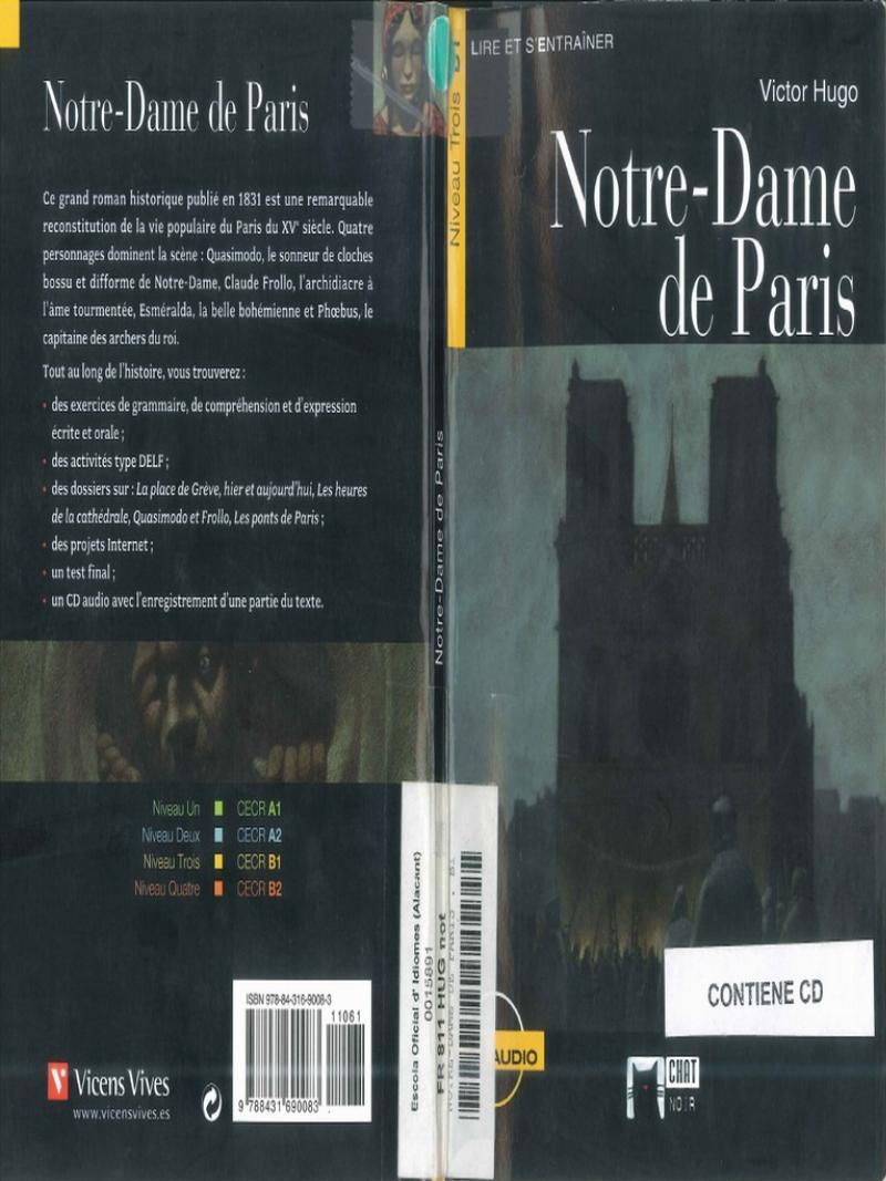 Pierre Gringoire et Esmeralda discutant dans l’ombre de Notre Dame de Paris
